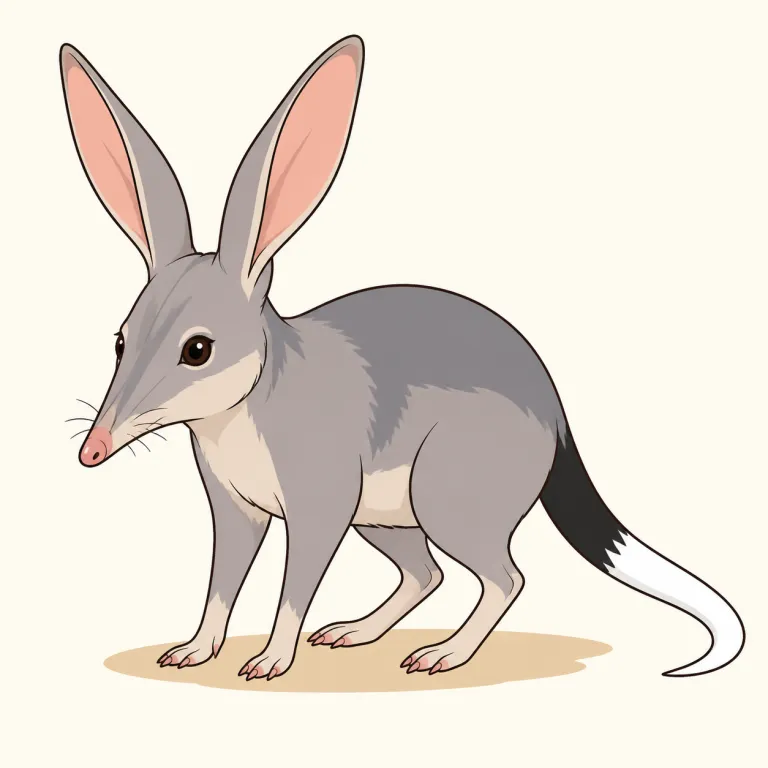 bilby（有袋類ビルビー・noun）の覚え方イラスト