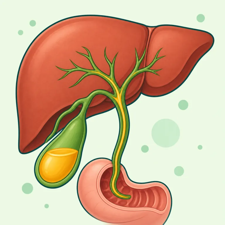 biliary（胆汁の、胆道の・形容詞）の覚え方イラスト — まず名詞 bile「胆汁」を土台にして、-ary は「〜に関する形容詞」と覚えると、biliary は「胆汁そのもの」ではなく「胆汁・胆道に関する」と取りやすい