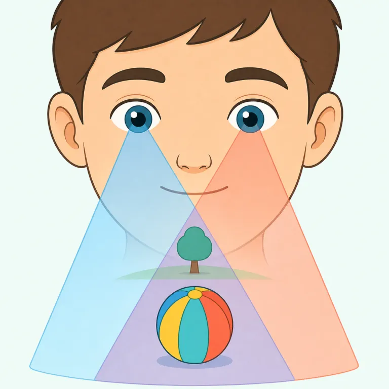 binocular（両眼の、両眼視の・形容詞）の覚え方イラスト — `binoculars`（双眼鏡）を思い出すと定着しやすい語