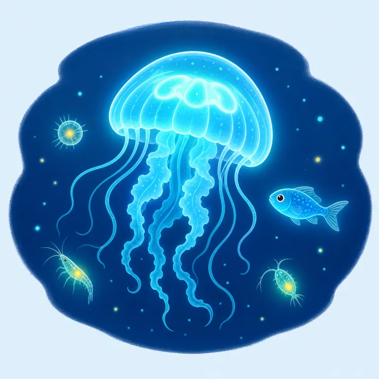 bioluminescence（生物発光・名詞）の覚え方イラスト — biology の bio と、luminous（光る）を見れば核がつかめます