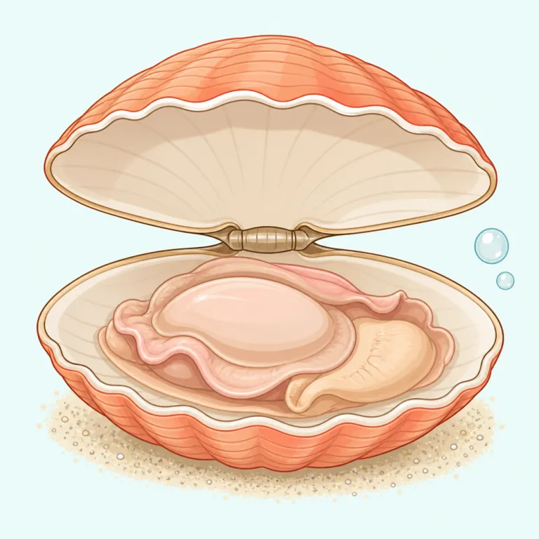 bivalve（二枚貝・名詞）の覚え方イラスト — bi- が見えたらまず「2」を疑うクセをつけると、bicycle, bilingual などと同じ型で覚えられます