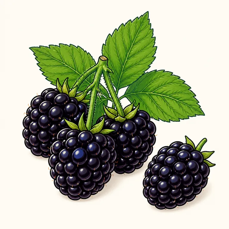 blackberry（ブラックベリー・名詞）の覚え方イラスト