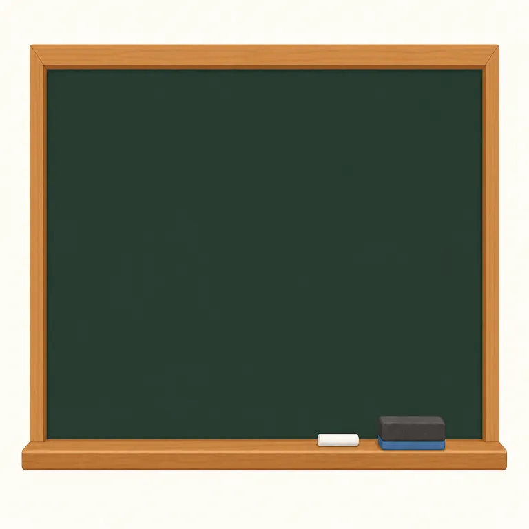 blackboard（黒板・名詞）の覚え方イラスト — この意味の blackboard は、学校の教室で先生がチョークを使って書く「黒板」を指します