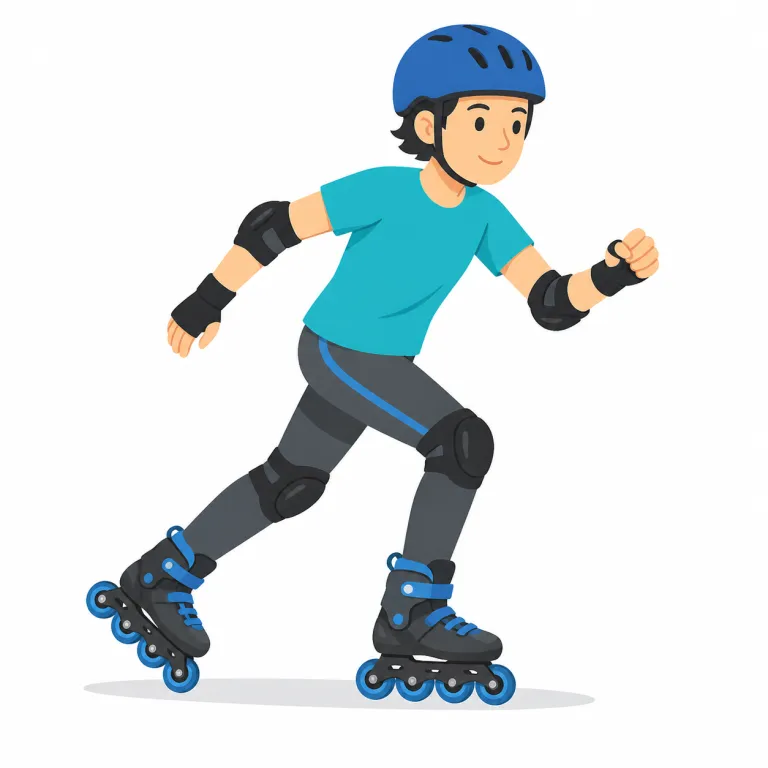 blading（インラインスケート滑走・noun）の覚え方イラスト