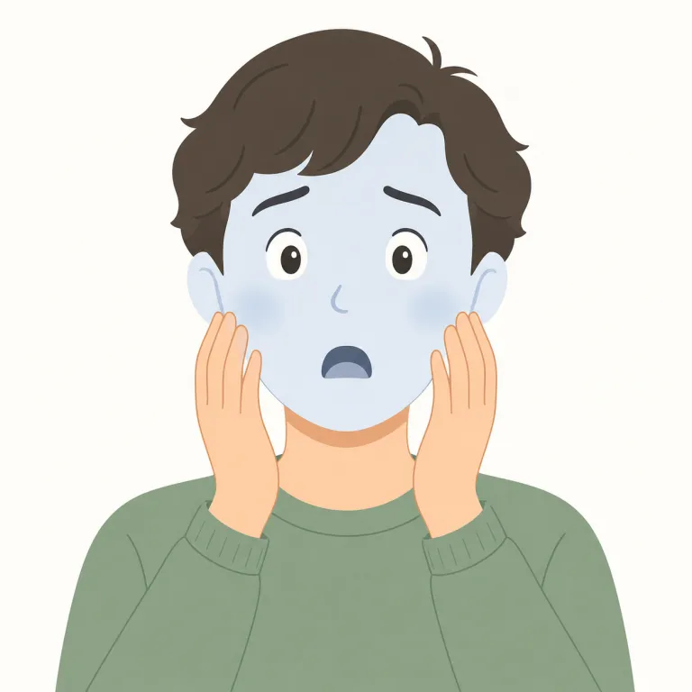 blanch（青ざめる・動詞）の覚え方イラスト — blanch は「白っぽくなる」方向でまとめて覚えると定着しやすい