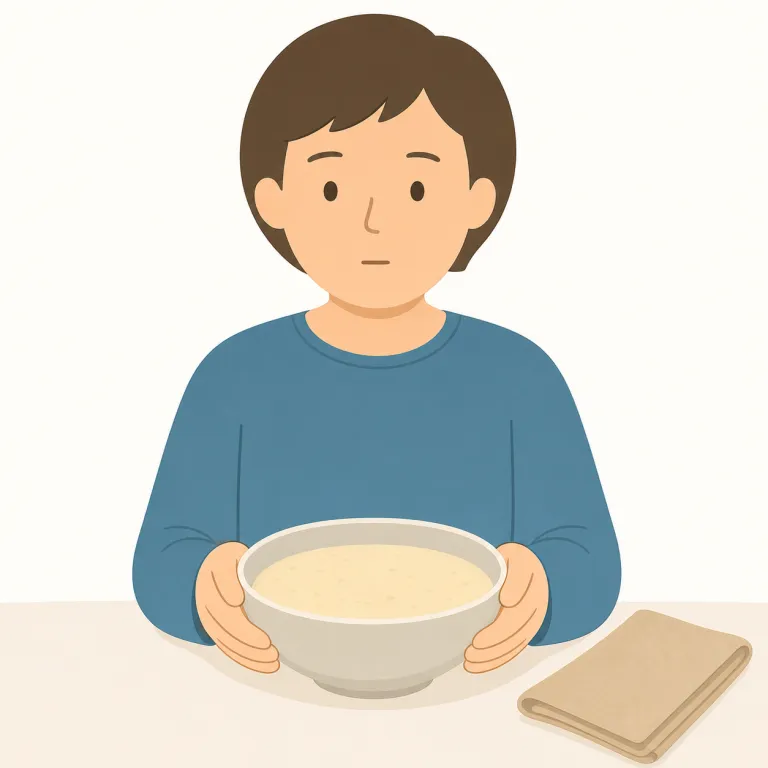 blandly（淡々と、そっけなく、味気なく・副詞）の覚え方イラスト — まず bland「味が薄い・特徴がない」を確実に押さえ、-ly で『そういうふうに』と見れば覚えやすいです