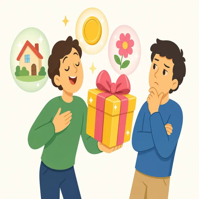 blarney（お世辞・名詞）の覚え方イラスト — この blarney は「口先だけのうまい話」という基本義とは別に、相手を気分よくさせる「お世辞」として覚える用法です