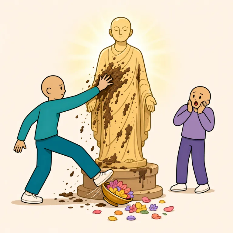 blasphemous（冒涜的な・形容詞）の覚え方イラスト — blasphemous は、名詞 blasphemy（冒涜）や動詞 blaspheme を見たことがあると形でつながります