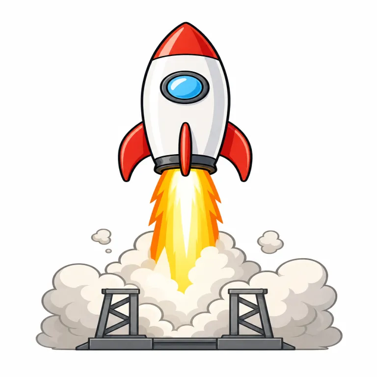 blast off（打ち上げる・phrasal_verb）の覚え方イラスト
