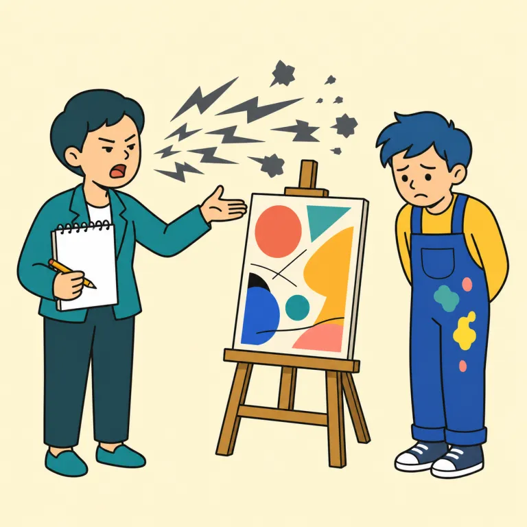 blast（酷評する・verb）の覚え方イラスト