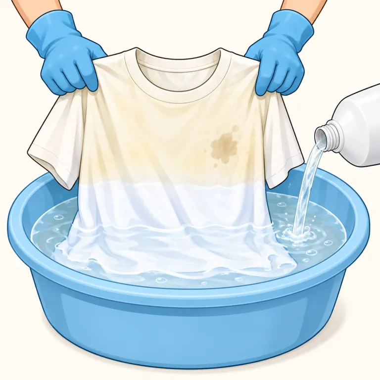 bleach（漂白する・verb）の覚え方イラスト