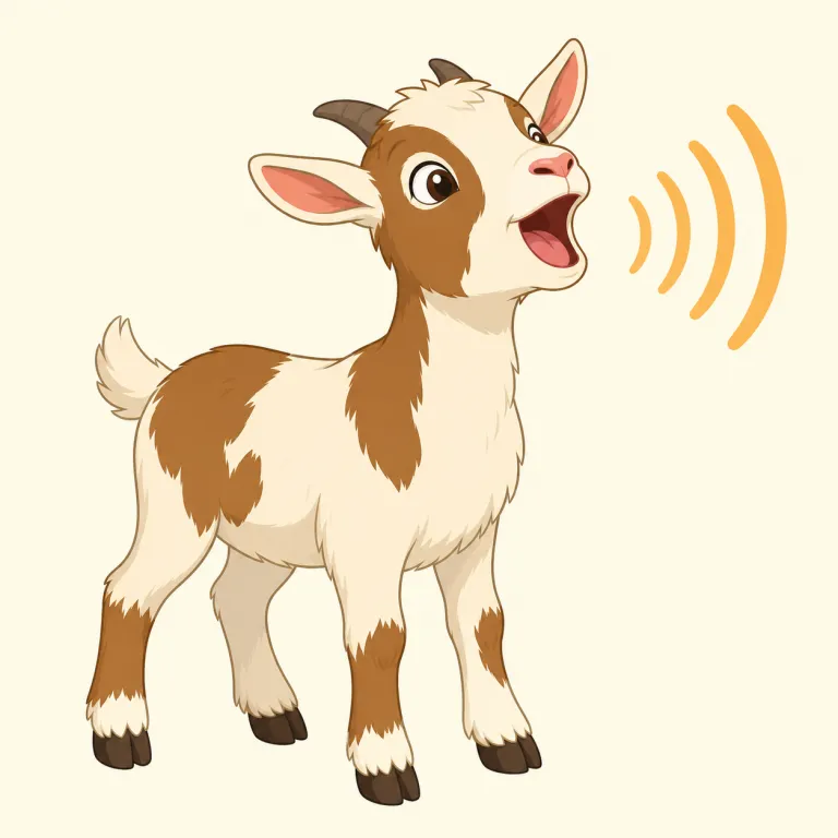 bleat（鳴く・動詞）の覚え方イラスト — 羊・ヤギ専用の「鳴く」として覚えると定着しやすい