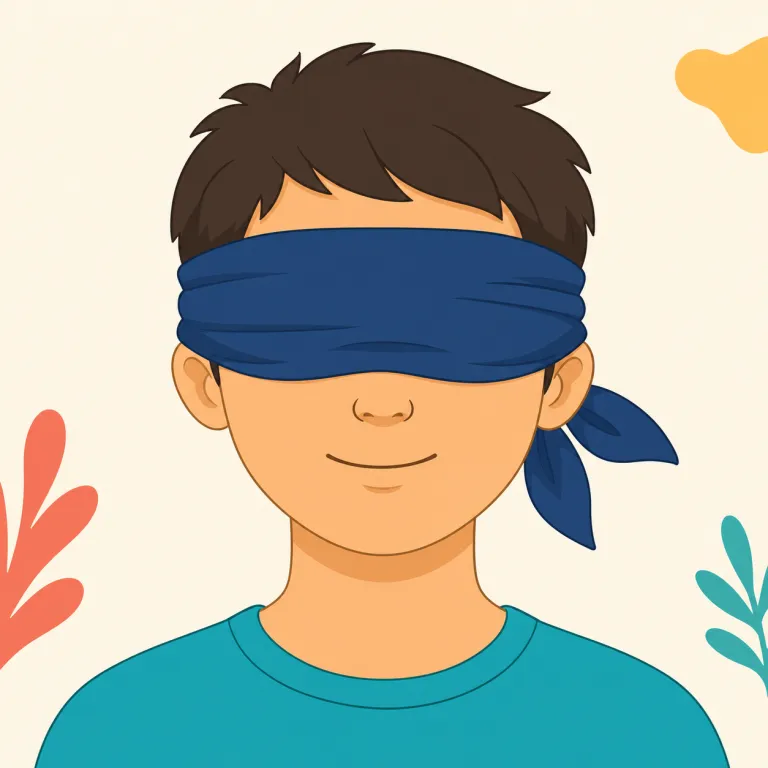 blinder（目隠し・名詞）の覚え方イラスト — blind を知っていれば、「見えなくするもの」という感覚で入れると覚えやすいです