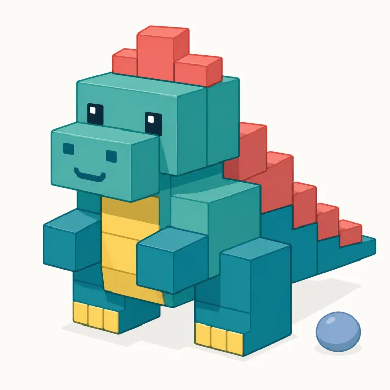blocky（ブロック状の・形容詞）の覚え方イラスト — block を知っていれば、「blockっぽい形」とつなげるのが最短
