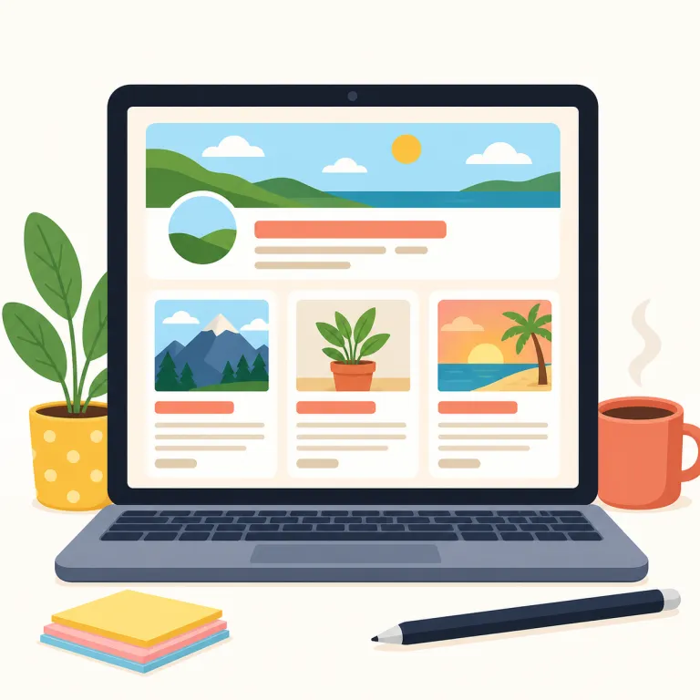 blog（ブログ・名詞）の覚え方イラスト — blog は web log「ウェブ上の記録」が縮まった語と考えると覚えやすいです