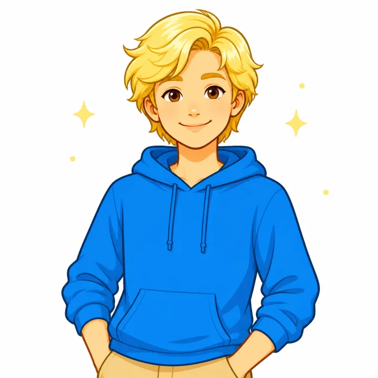 blonde（金髪の人・noun）の覚え方イラスト