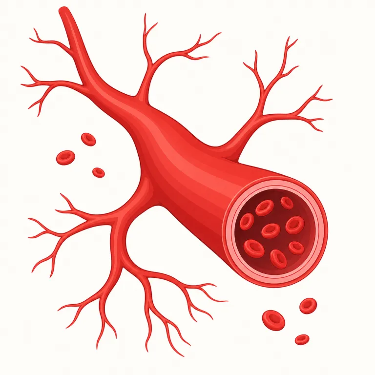 blood vessel（血管・名詞）の覚え方イラスト — blood はそのまま「血」