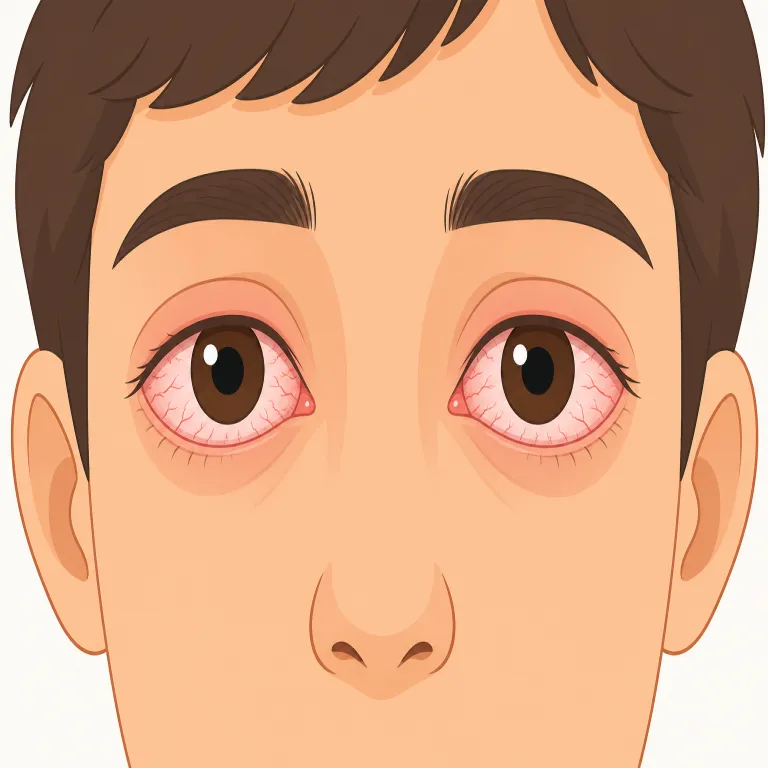 bloodshot（充血した・形容詞）の覚え方イラスト — blood と shot に分けて覚えると残りやすい語です
