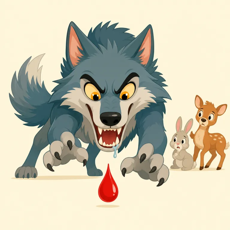 bloodthirsty（血に飢えた・形容詞）の覚え方イラスト — blood と thirsty に分けると覚えやすい語です