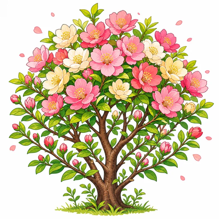 blossom（花が咲く、栄える・verb）の覚え方イラスト