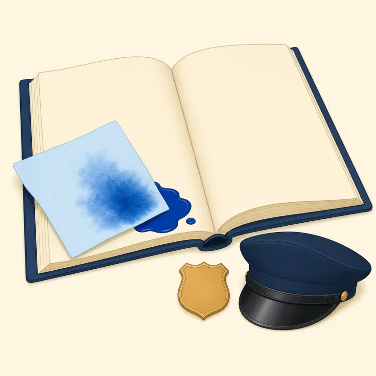 blotter（吸い取り紙，（警察の）事件記録簿・名詞）の覚え方イラスト — blot を知っているなら「しみ・汚点」を処理するものが blotter