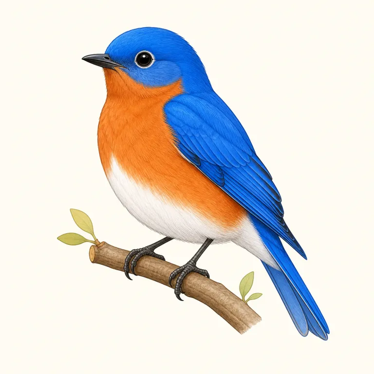 bluebird（ルリツグミ・名詞）の覚え方イラスト — blue と bird にそのまま分けて覚えるのが基本です