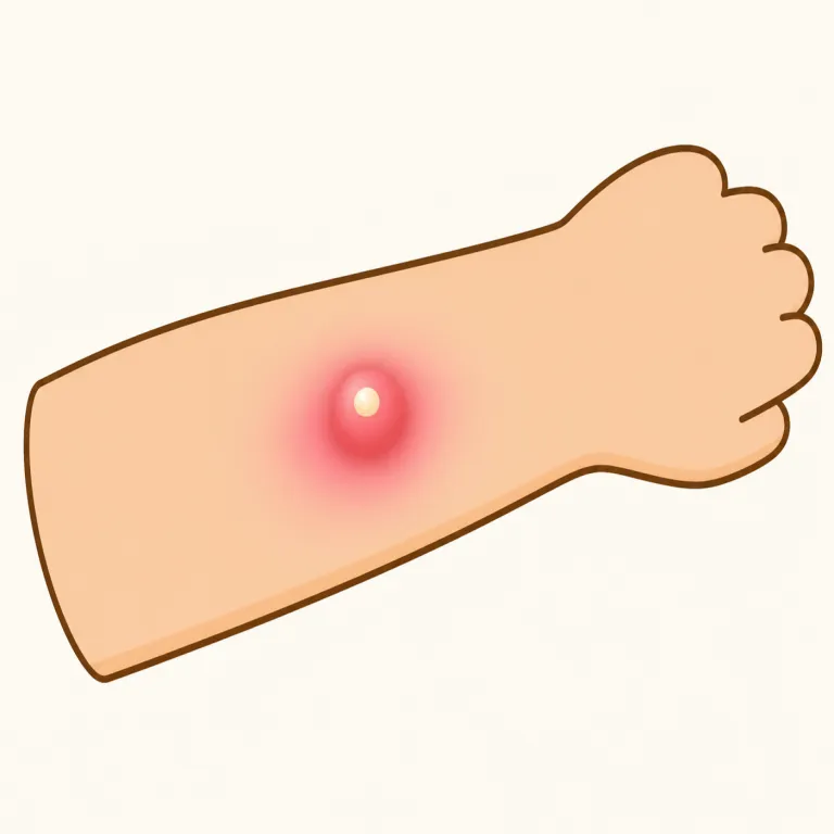 boil（おでき・noun）の覚え方イラスト
