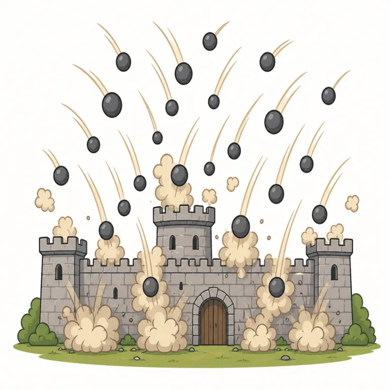 bombardmentの覚え方イラスト