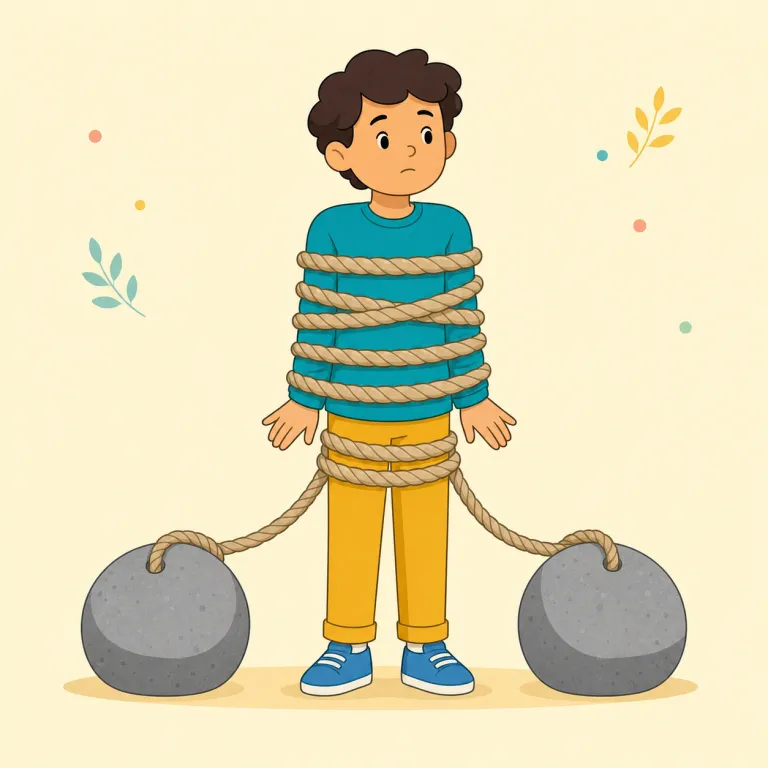 bondage（束縛・名詞）の覚え方イラスト — bond を知っていると覚えやすい語です