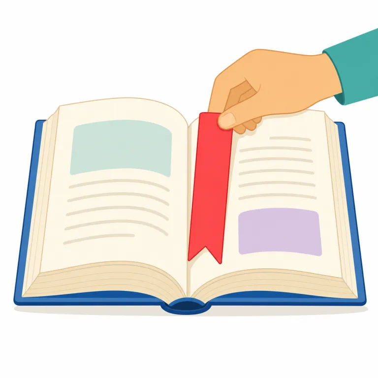 bookmark（しおり・名詞）の覚え方イラスト — snap は短く鋭い音と一瞬の動きをセットで覚えるとよいです