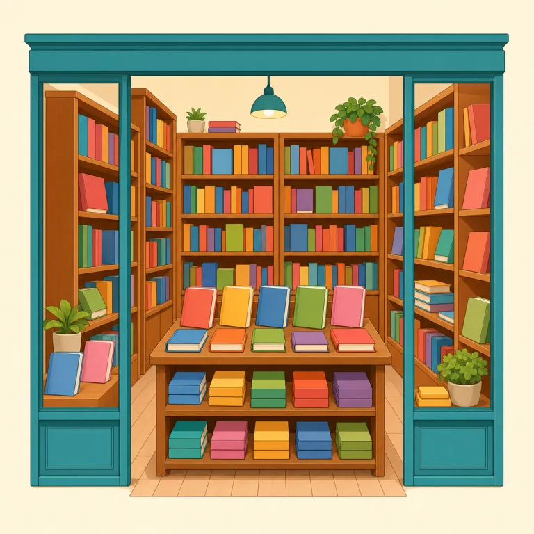 bookshop（本屋・名詞）の覚え方イラスト — book と shop がそのまま結びついた語なので、まず「本を売る店」と分解して覚えるのが最短です