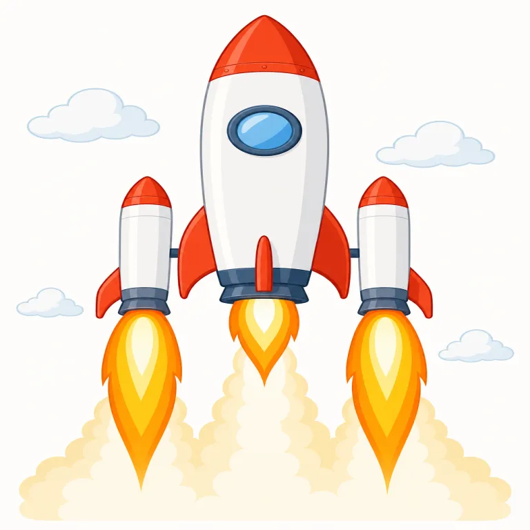 booster（強化剤、補助ロケット、後押し役・名詞）の覚え方イラスト — boost「押し上げる・高める」から、booster は「何かに追加されて勢いを上げるもの」と考える