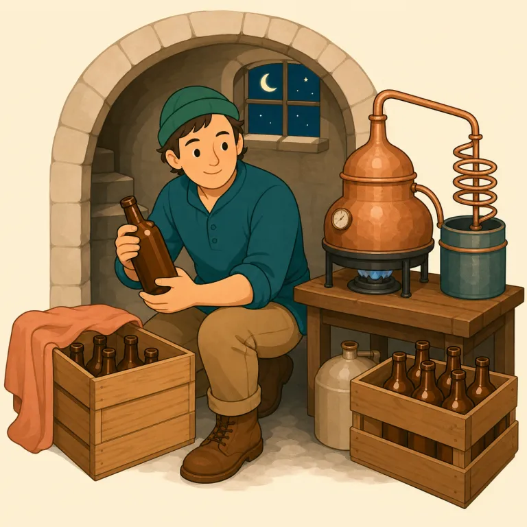 bootlegger（密造業者・名詞）の覚え方イラスト — まず bootleg を「海賊版・非公式の・密造の」という語として覚えると、bootlegger はそこに -er が付いた「それを扱う人」