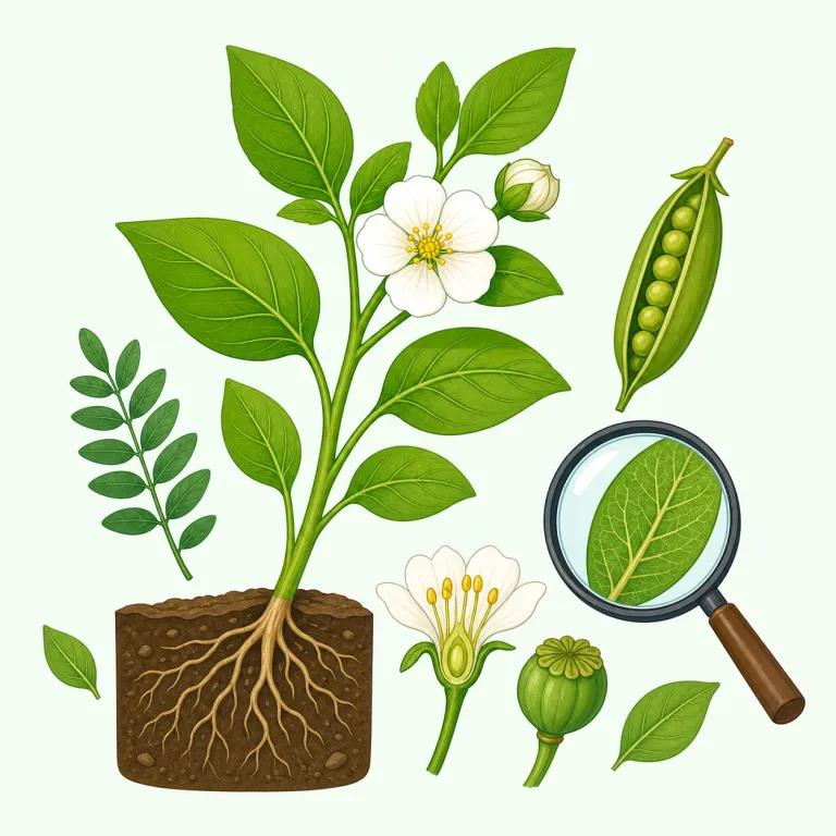 botanic（植物学の・形容詞）の覚え方イラスト — botanic は botany（植物学）に -ic（…に関する）が付いた形と見ると覚えやすい語です