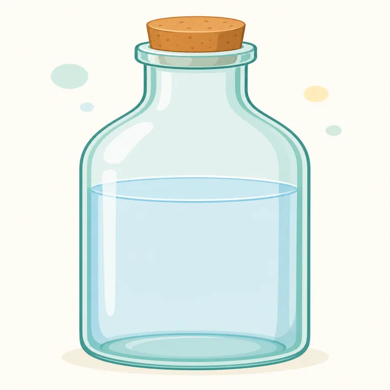 bottle（瓶、ボトル・名詞）の覚え方イラスト — まずは water bottle をそのまま「水筒・飲料ボトル」として覚えると使いやすい語です