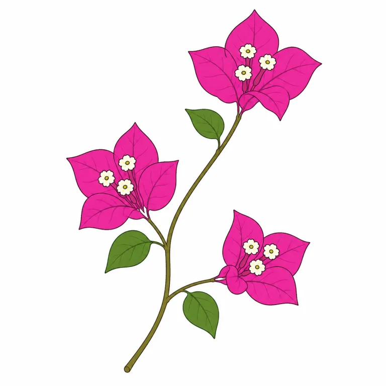 bougainvillea（ブーゲンビリア・noun）の覚え方イラスト