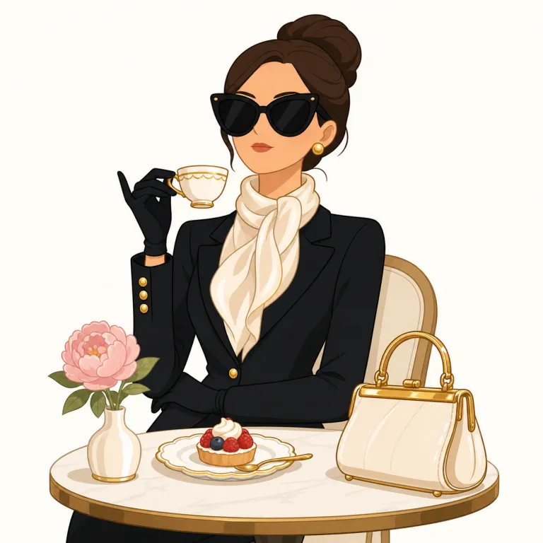 bougie（気取った・高級志向・形容詞）の覚え方イラスト — bougie は luxury や upscale を知っていると覚えやすく、単に「高級」ではなく「高級っぽさを好み、少し気取って見える」口語です