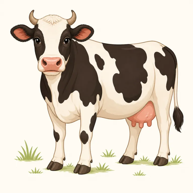 bovine（牛の・形容詞）の覚え方イラスト — bovine はまず cow より硬く専門的な「牛の」と覚えると残りやすい語