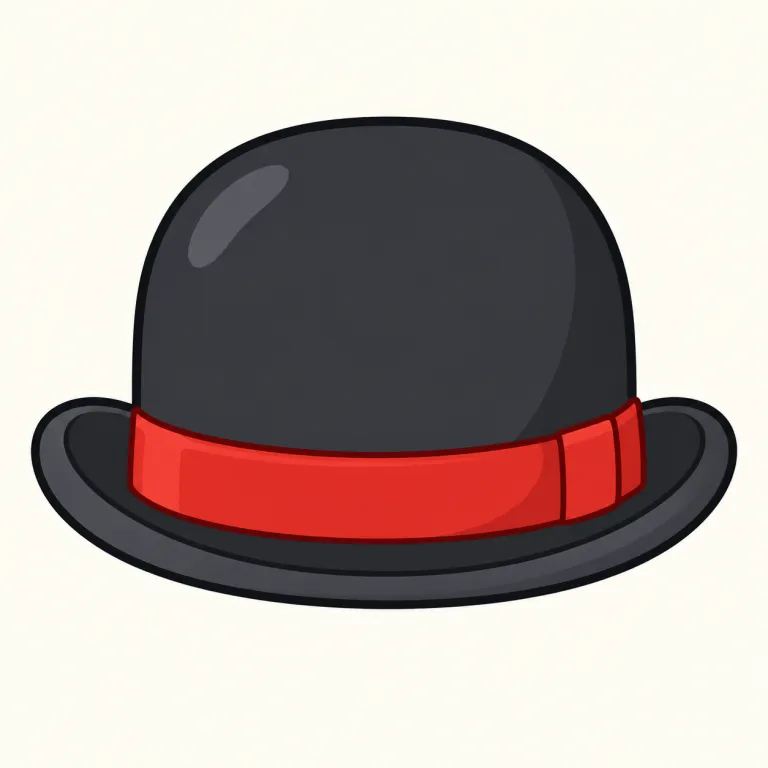 bowler（山高帽・noun）の覚え方イラスト