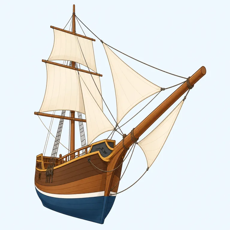 bowsprit（船首斜檣・名詞）の覚え方イラスト — bowsprit は bow「船首」と sprit「棒・支柱」を合わせた航海語として見ると覚えやすいです