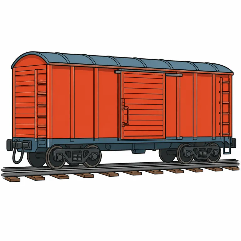 boxcar（有蓋車・noun）の覚え方イラスト