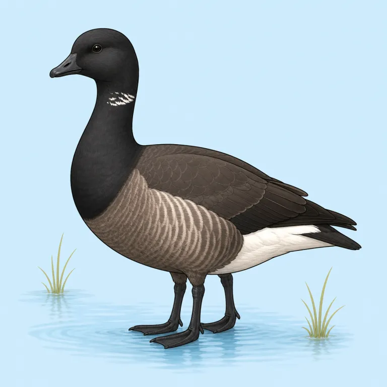 brant（コクガン・名詞）の覚え方イラスト — brant は日常語ではなく、鳥の種類を指す固有名に近い語として覚えると残りやすいです