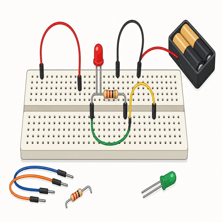 breadboard（ブレッドボード・noun）の覚え方イラスト