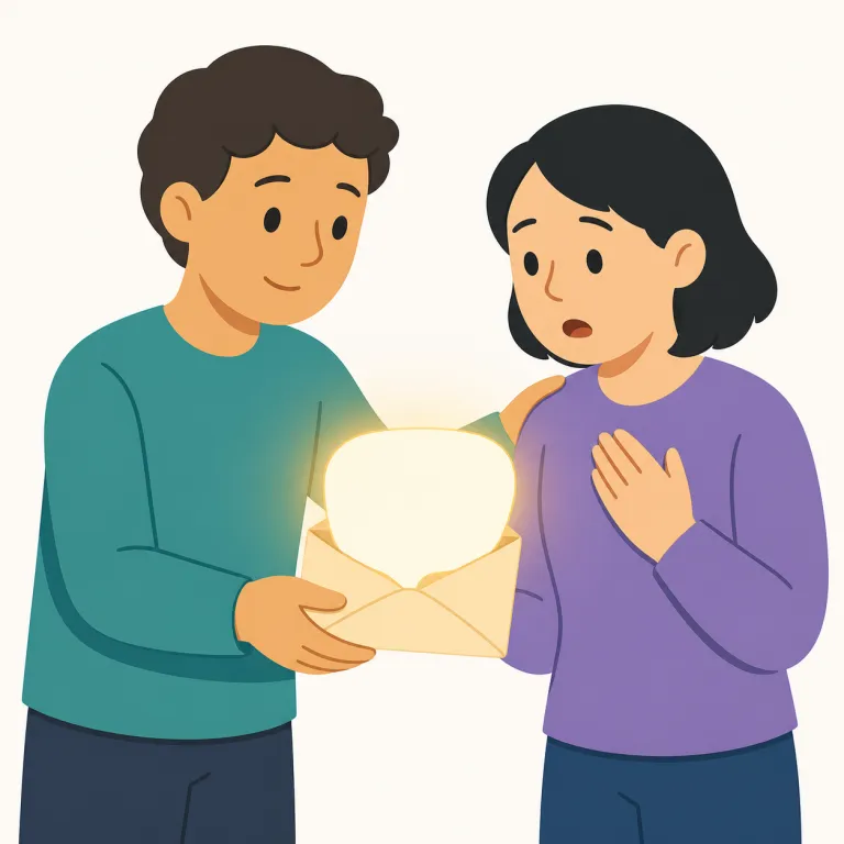 break the news（知らせる・イディオム）の覚え方イラスト — break を「壊す」だけでなく「切り出す・口火を切る」と押さえると覚えやすい表現です