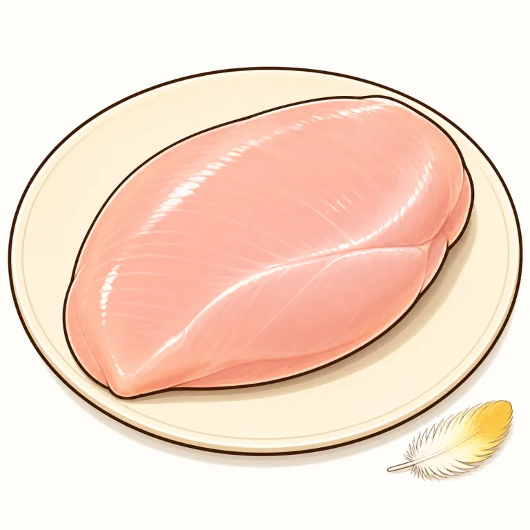 breast（胸肉・noun）の覚え方イラスト