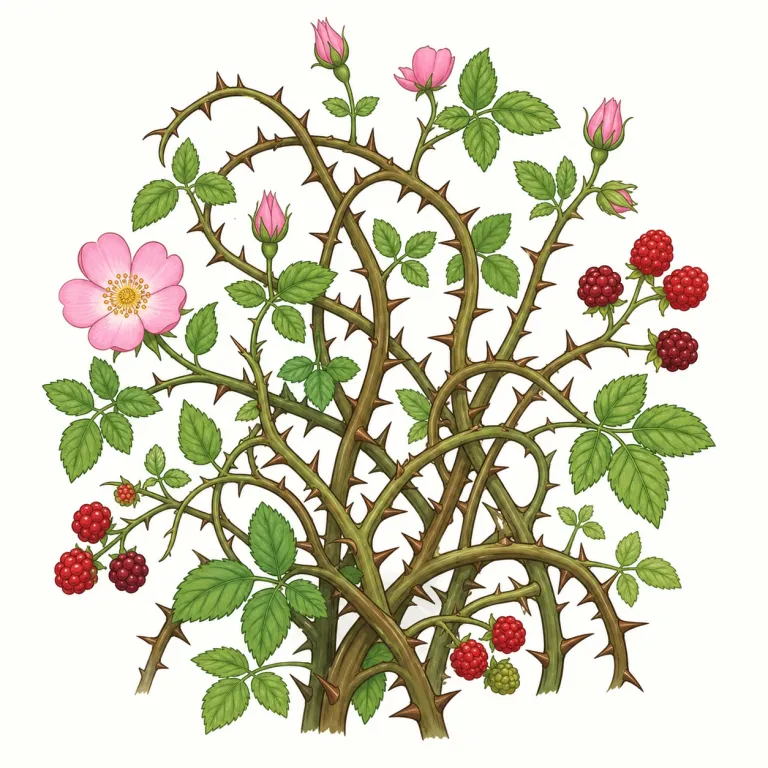 briar（茨・名詞）の覚え方イラスト — まず core を「とげだらけの低木・藪」で固定すると覚えやすいです