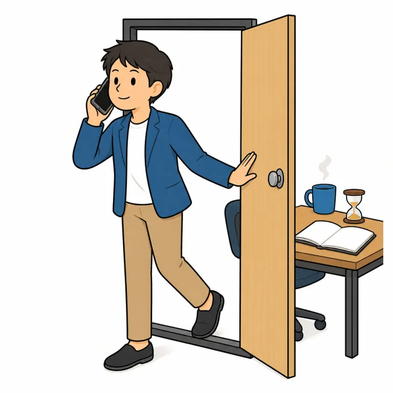 briefly（少しの間・adverb）の覚え方イラスト