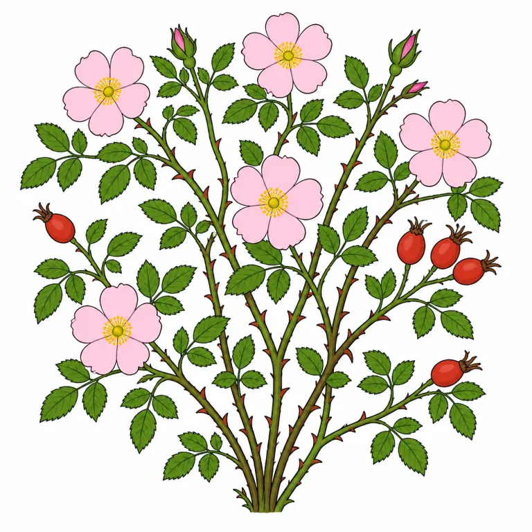 brier（野バラ・ブライアー材・noun）の覚え方イラスト