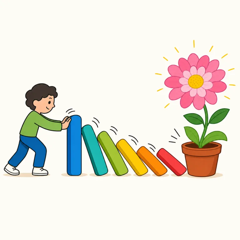 bring about（引き起こす・句動詞）の覚え方イラスト — bring about は「結果を現実の場へ持ち込む」イメージで、「引き起こす」と覚えます