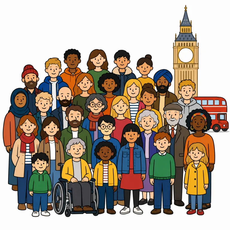British（英国人全体・noun）の覚え方イラスト